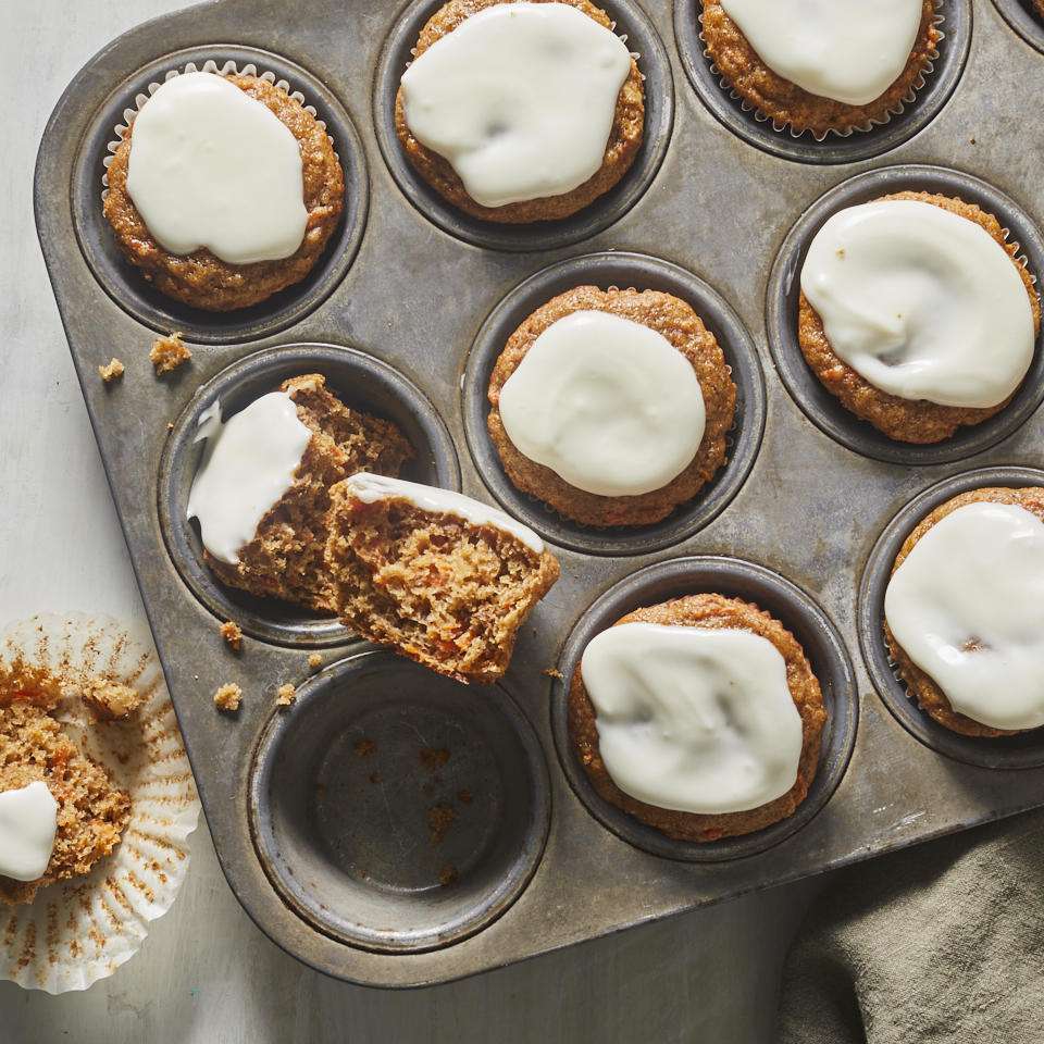 muffins con pastel de zanahoria